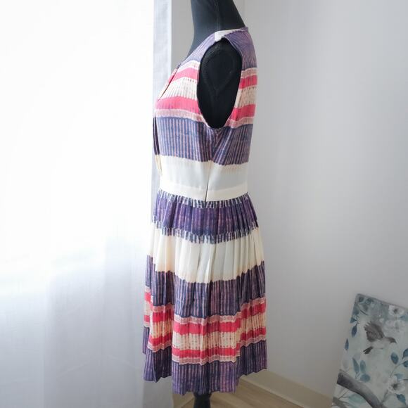Rachel Roy purple and pink pleated fit and flare dress size 6 S - Picture 4 of 8
